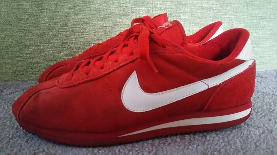 NIKE Men 10.5US Good 90 Made   Cortez Suede Red White Us10 Half 5Cm 90S Vintage