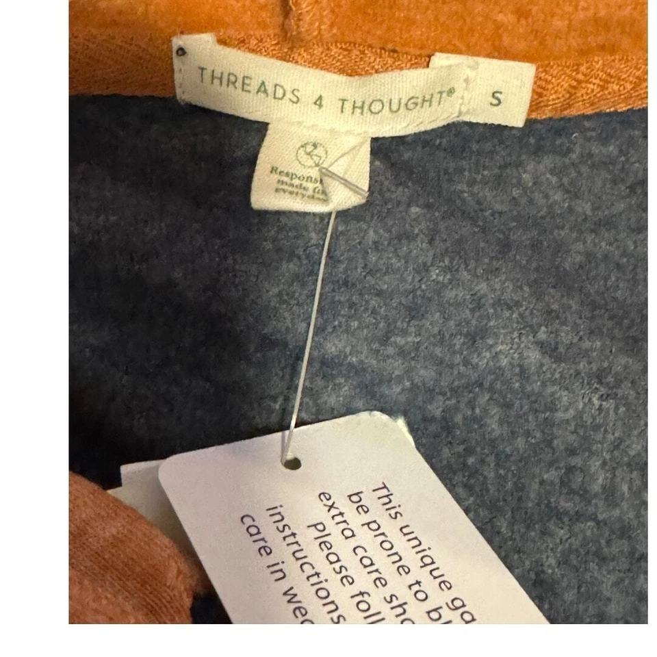 NEW Threads 4 Thought Men's Small Multicolor Triblend Pullover Hoodie - Image 4 of 4