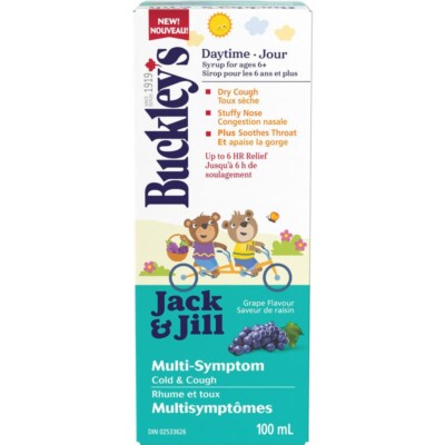 2PACK Buckley's Jack & Jill Kids Multi-Symptom Daytime Cough & Cold Syrup 100ml