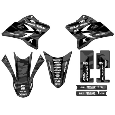 2005-2025 TTR 230 APACHE Grey Senge Graphics Kit Compatible with Yamaha ...