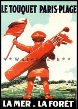 La Mer La Foret France 1920 Paris By The Sea Retro Golf Vintage Poster Wall Art 