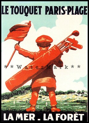 La Mer La Foret France 1920 Paris By The Sea Retro Golf Vintage Poster Wall Art 
