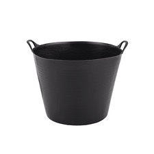 26L Medium Flexible 2-Handled Plastic Tub for Animal Feed DIY Builders Garden