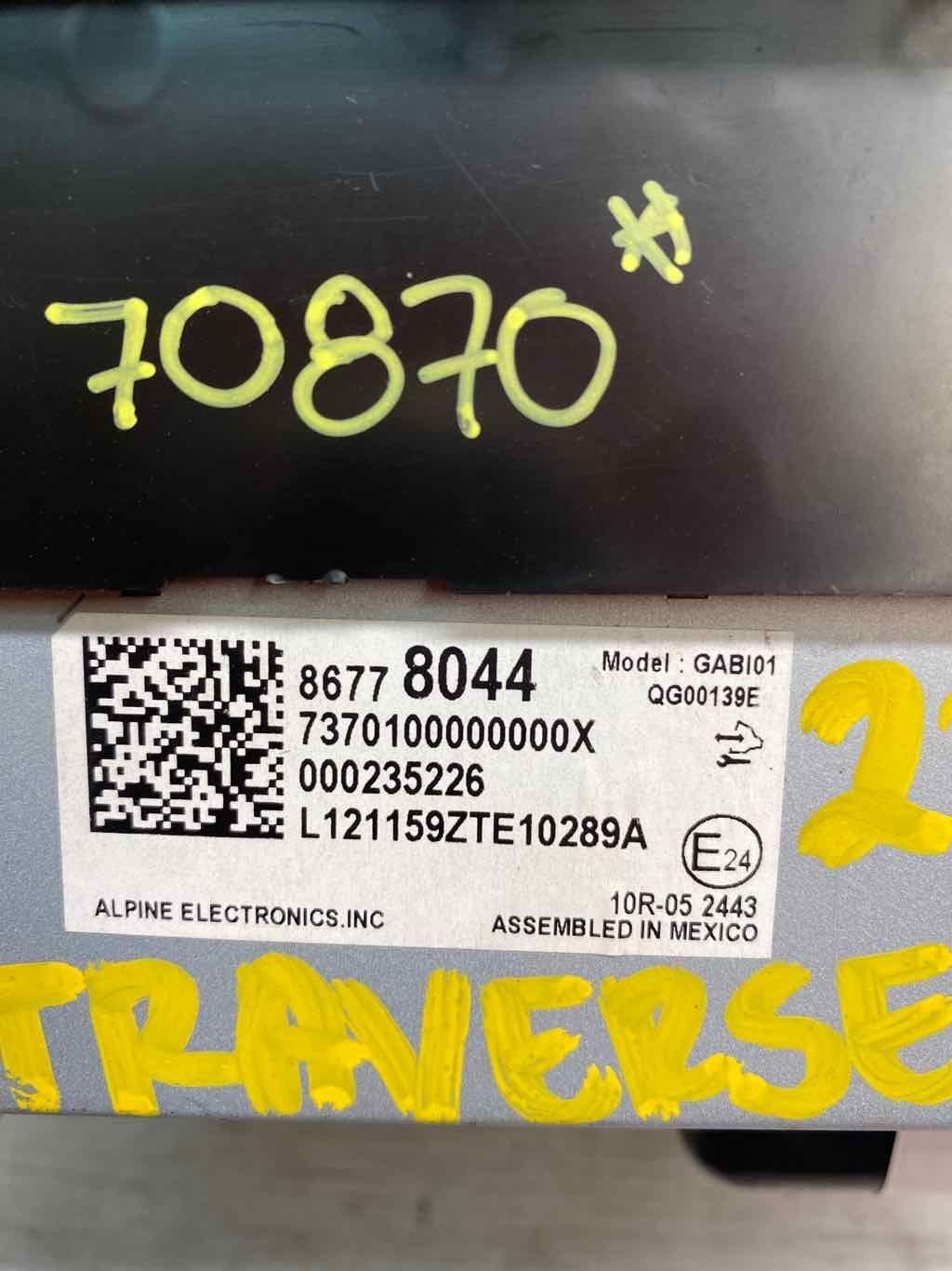 2023 CHEVROLET TRAVERSE radio receiver 86778044 OEM 23 for sale 