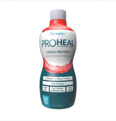 DermaRite ProHeal Oral Supplement Cherry Splash 30 oz - Case of 6