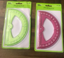 Gren/Pink Protractor 6 inch