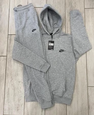 NWT Nike Men's Full Tracksuits Set Hoodie with Pant Color Grey Size M-XXL