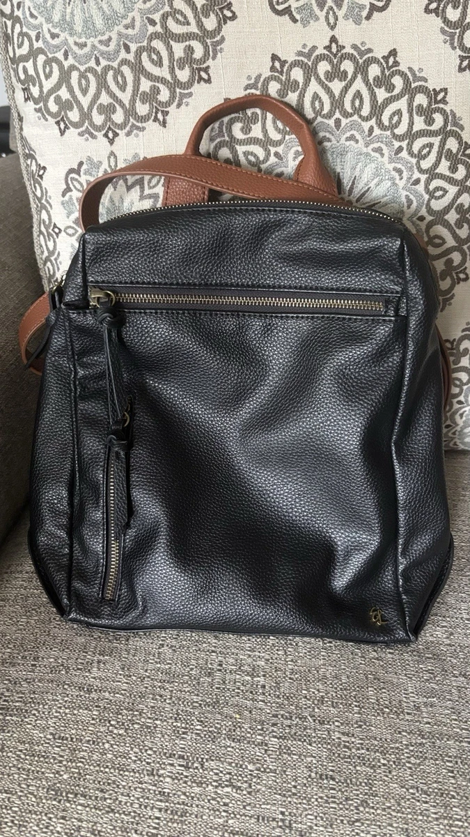 Elliott Lucca Teba Convertible Backpack Black Leather Turn-Lock Bag Elliott Lucca Teba Convertible Backpack Black... | Depop main image 2