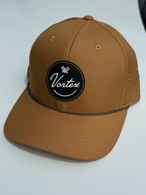 VORTEX Men's Script Logo Silicone Patch Dull Gold Cap (126-23-DLG) New with tags