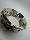 Vintage Massive Heavy TAXCO TJ-24 Mexico Sterling Abstract Bracelet 53g 6.5in Wi — photo 4