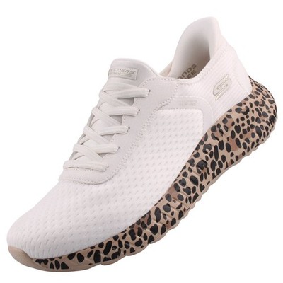 Skechers Slip-Ins Squad Chaos Damen Sneaker Slipper Weiß Leopard 117246-WHT 