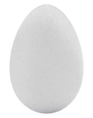 FloraCraft Styrofoam Eggs,3 1/6-Inch-by-2 5/16-Inch White Egg,Duck,4 Per Package