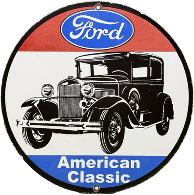 #ad #ad VINTAGE FORD MODEL T PORCELAIN SIGN GENERAL MOTORS DEALERSHIP GAS OIL CHEVROLET $114.64