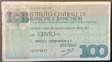 1977 ITALY PAPER MONEY - 100 LIRE BANKNOTE!