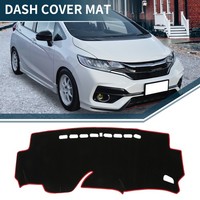 Dashboard-Abdeckmatte FüR Honda Fit 2014-2020 Sonnenschutzmatte Schwarz Rot