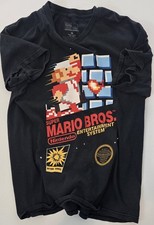 Super Mario Brothers Nintendo Gaming Oldschool Vintage Black T-shirt