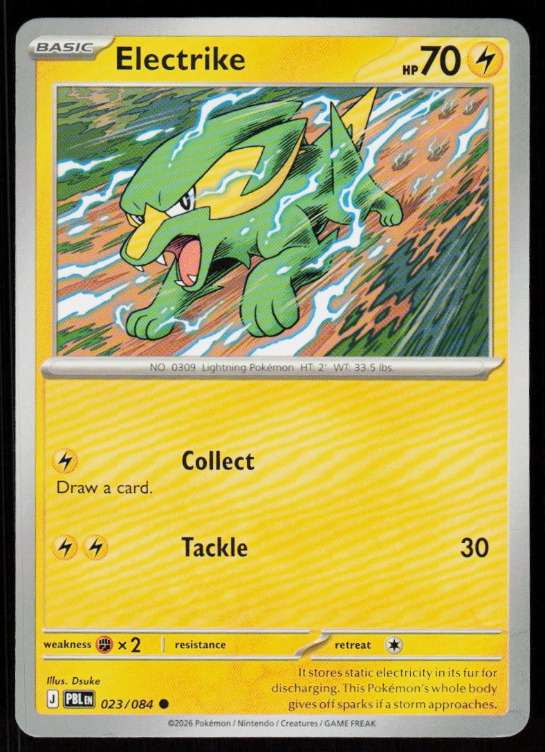 Electrike 023/084 Common Pitch Black Pokemon Near Mint