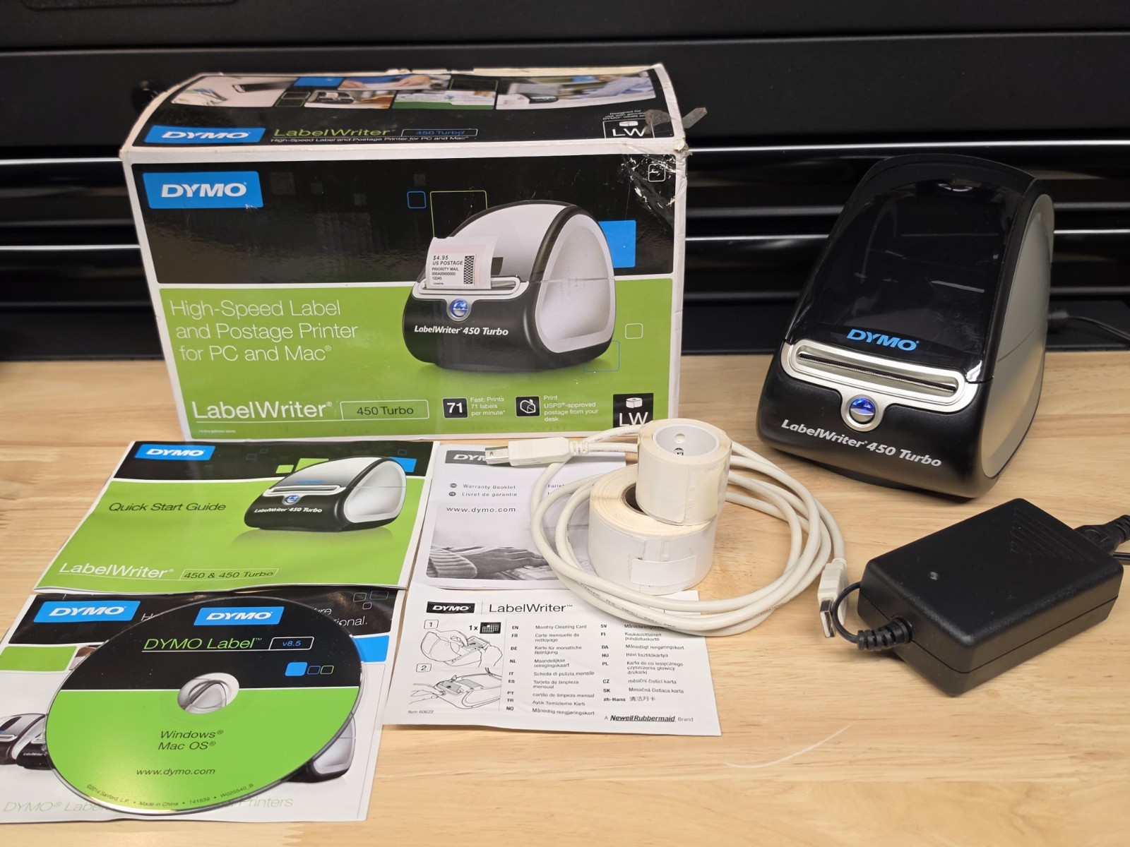 Dymo LabelWriter 450 Turbo Thermal Label Printer - Black (1750283)