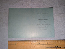 VINTAGE 1952 NEW YEAR'S EVE DANCE CARD PROGRAM OFFICERS USS LEYTE CANNES FRANCE