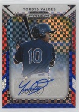 2019 Panini Prizm Draft Picks Red White & Blue 85/99 Yordys Valdes #85 Auto l5w