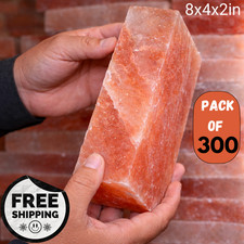 Himalayan Pink Salt Blocks 8x4x2 Pack of 300 Natural Cooking Grilling Salt Brick