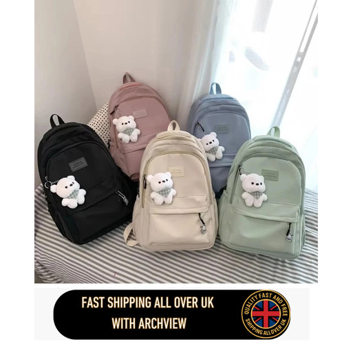 Girls kids teen Backpack large Waterproof Laptop School College Uni travel bag