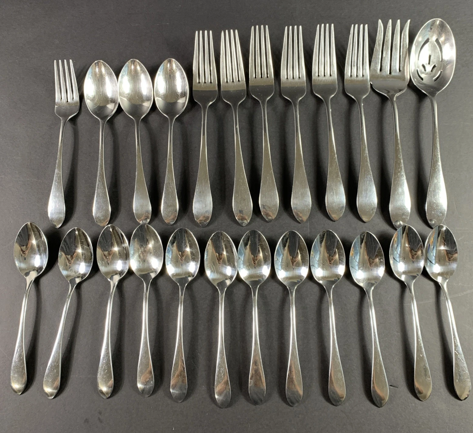 Gorham Meredith 18/8 Flatware 24 Pieces Forks Spoons , Serving Pieces