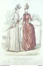 J.Demoiselles 1888 Fashion Engraving # 4681 (Old Fashion Plate)