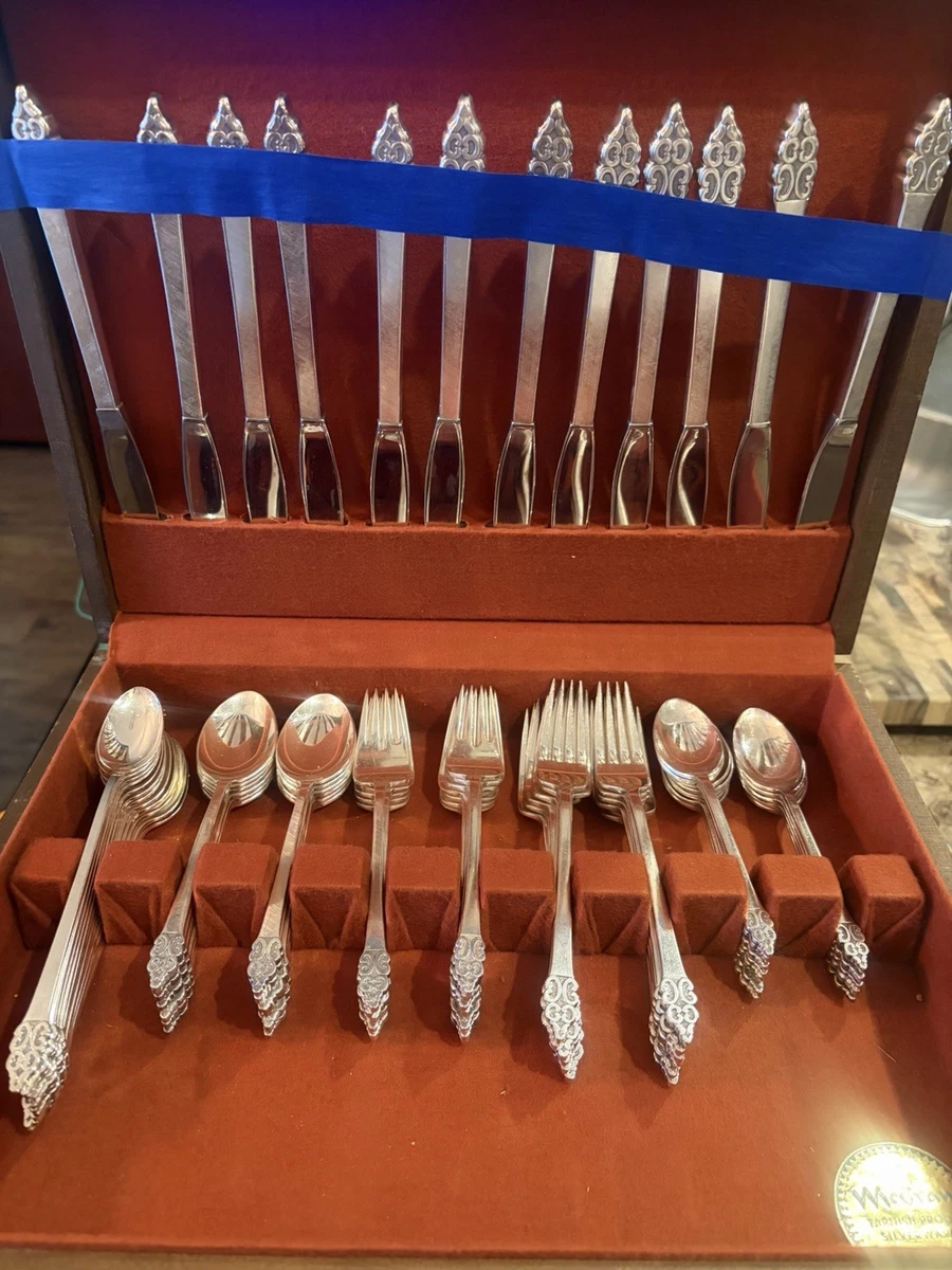 International Silver Antique US Silver-Plated Flatware Sets for