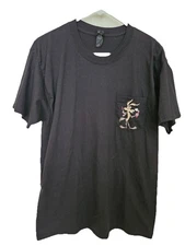 Looney Tunes Wile E. Coyote T-Shirt ACME Rocket Front Pocket Tee Large