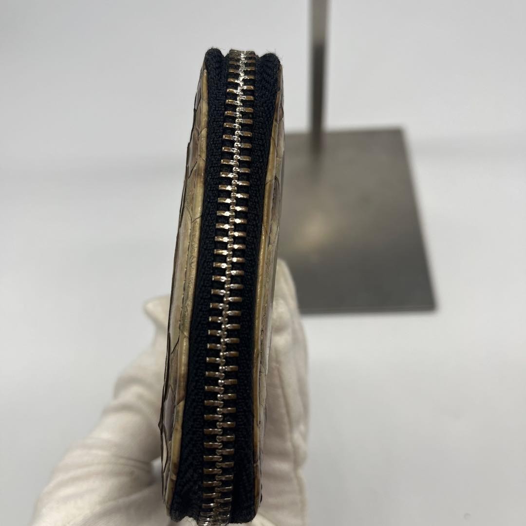 GODANE Diamond Python leather Round zipper fold w… - image 6