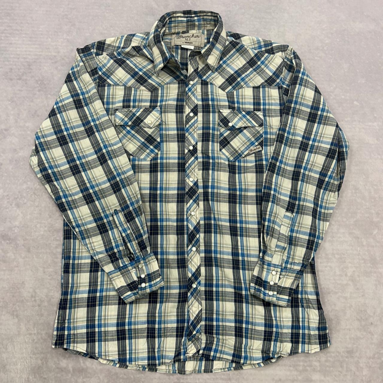 Wrangler Western Shirt checked patterned long sleeve with chest pockets Men s XL