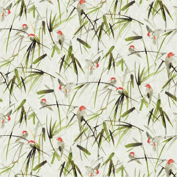 Fototapete Vogeltapete Vliestapete Floral Beige GrüN Wohnzimmer Schlafzimmer-image