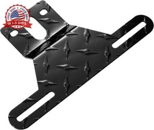 CZC AUTO Aluminum Trailer License Plate Light Bracket with Light Mount Hole for