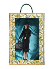 Dolce & Gabbana Black Dress MARIA Porcelain Fashion Show Leather Sicily Women's