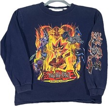 Vintage 90s Yu-Gi-Oh King Of Games Yugi Moto Long Sleeve T Shirt Youth L Anime
