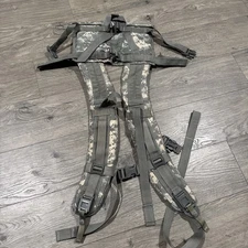 US MILITARY MOLLE II ENHANCED FRAME ACU SHOULDER STRAPS w/ QR & Load Lifters VG