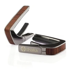 THALIA BLACK CHROME FINISH CAPO WITH SANTOS ROSEWOOD INLAY
