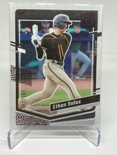 2023 Panini Chronicles Clearly Donruss ETHAN SALAS RC Rookie Prospect RED /100