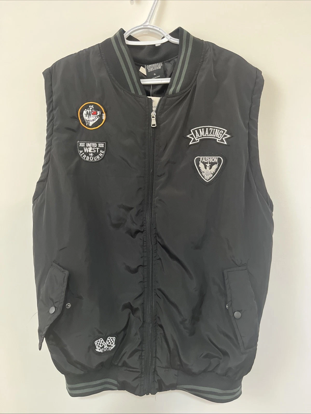 Original Deluxe Vest With Patches Sz Xl