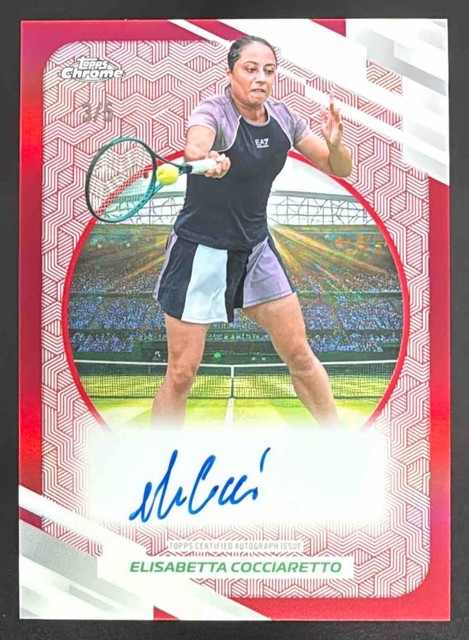 2020 Topps Chrome Elisabetta Cocciaretto Auto Autograph II Red Refractor #/5