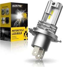 AUXITO H4 Light Bulb Hi/Low for Motorcycle, 400 Brighter, 9003 Bulb 6000K Cool