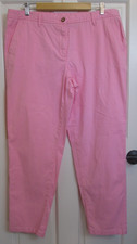 NWOT Talbots Pink Relaxed Chino Pants Womens 14 37x29 Stretch Pockets 88-35052
