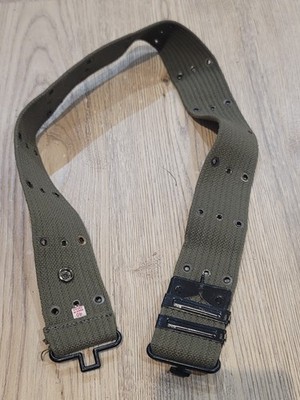 Olive Green S Pistol Belt Webbing Army Military Equipment Cotton Made In Japan