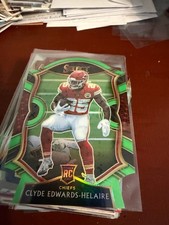 2020 SELECT  Clyde Edwards Helaire Neon Green Die Cut # 54 Concourse Rookie L308