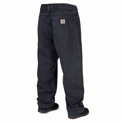 Carhartt WIP Landon Baggy Pant black stone washed - Loose Tapered Fit Jeans Hose
