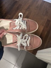 Gucci Pink GG Fabric Low Top Lace Up kids Athletic Sneakers Rubber Sole