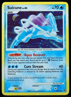Suicune LV.44 DPBP#295 NM Major Holo Bleed Pokemon Card
