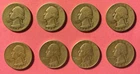 8 Washington 90% Silver Quarters  1941  1942  1944  1945  1948  1950  1953  1954