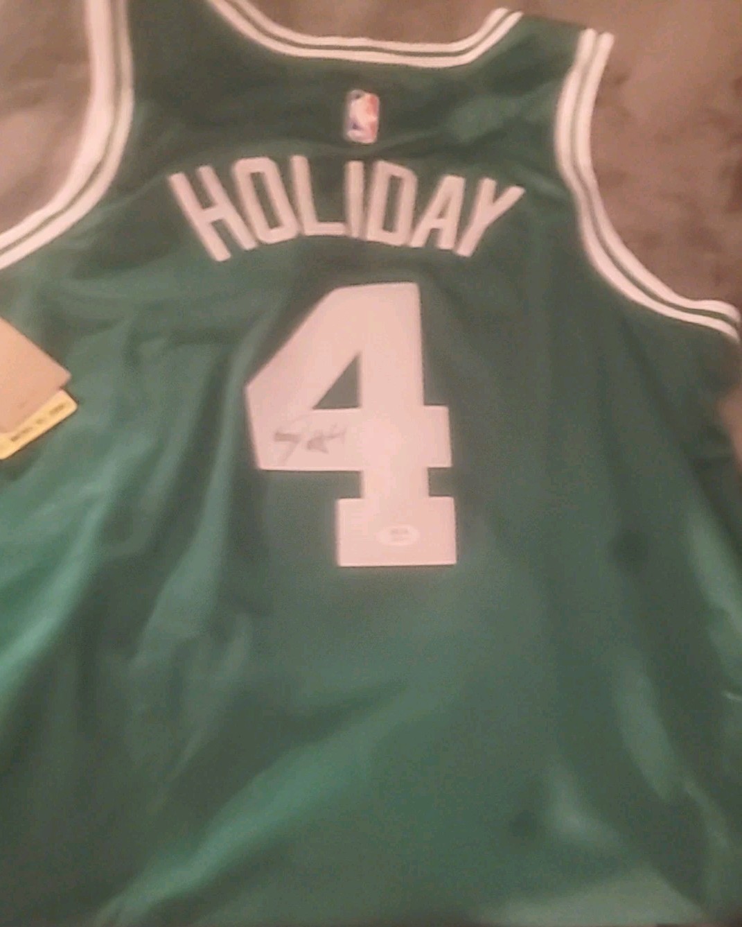 Al Horford Autographed Signed Boston Celtics Jrue Holiday Jersey PSA COA SIZE XL Green 